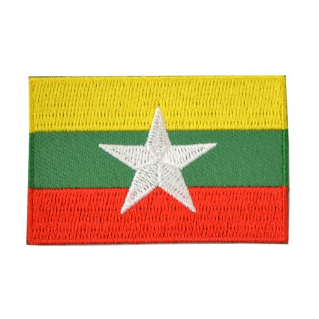 Myanmar (Burma) flag badge