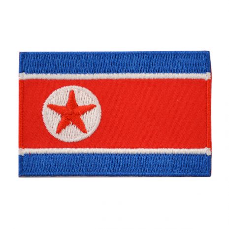 North Korea flag badge